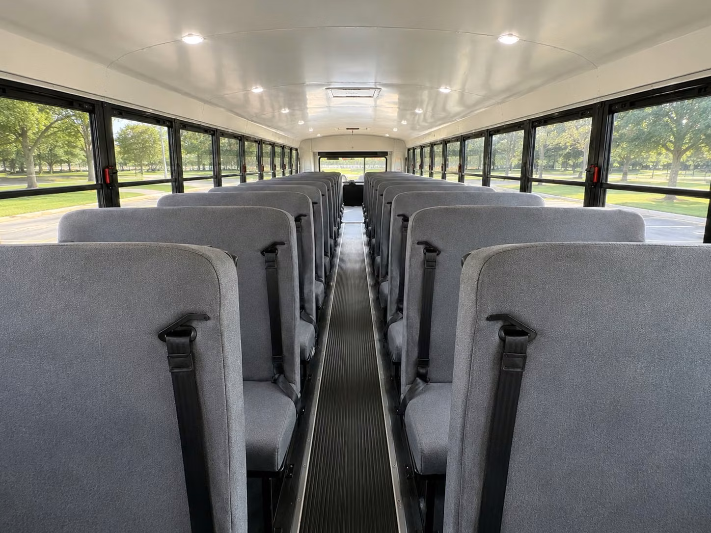 school bus inside